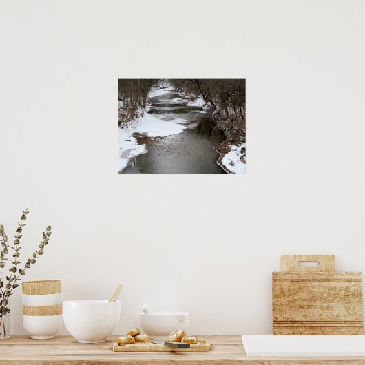 Winter op de Creek Poster (Keuken)