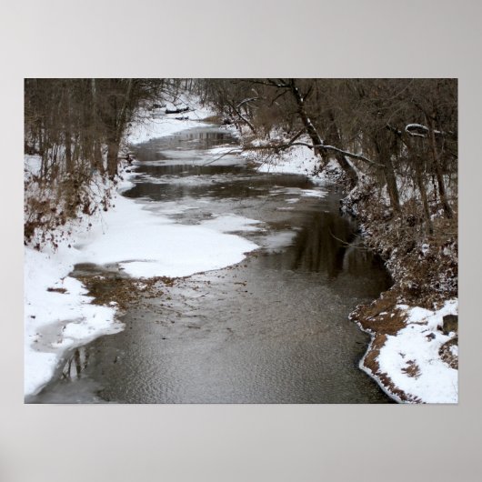 Winter op de Creek Poster (Voorkant)