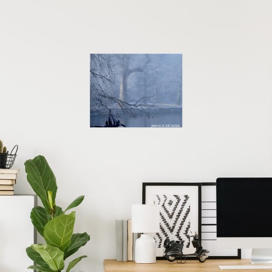 Winter op de Delaware Poster (Thuiskantoor)