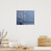 Winter op de Delaware Poster (Keuken)