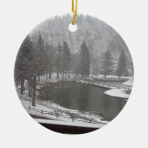 Winter op de Herfsten van de Groene Berg, Colorado Keramisch Ornament