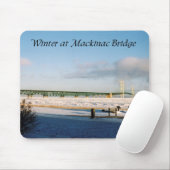 Winter op de Mackinac Bridge-mousepad Muismat (Met muis)