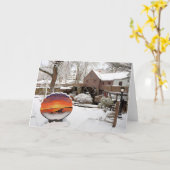 Winter op de Mill in de Plimoth Grist Kaart (Gele Bloem)