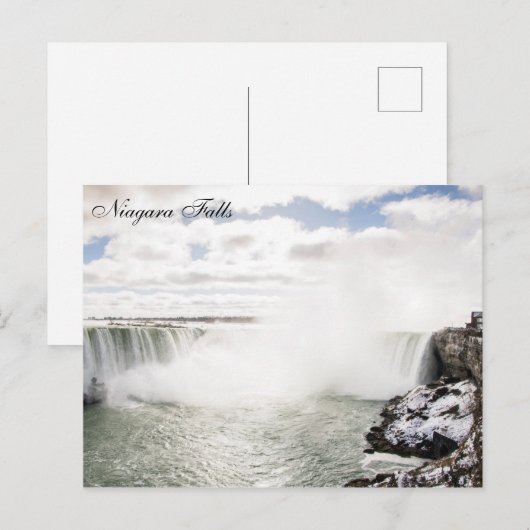 Winter op de Niagara-Herfsten Briefkaart (Voorkant / Achterkant)