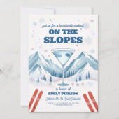 Winter op de piste vrijgezellenfeest weekend kaart (Voorkant)