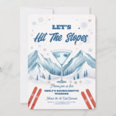 Winter op de pistes vrijgezellenfeest weekend kaart (Voorkant)