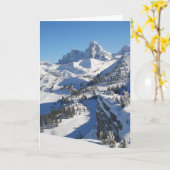 Winter op de Tetons-kaart Kaart (Gele Bloem)