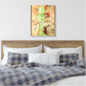 Winter op een groene cape door Alphonse Mucha Canvas Afdruk (Insitu (Slaapkamer))
