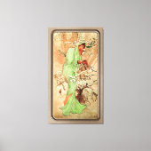 Winter op een groene cape door Alphonse Mucha Canvas Afdruk (Voorkant)