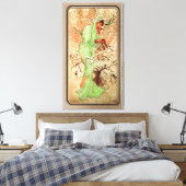 Winter op een groene cape door Alphonse Mucha Canvas Afdruk (Insitu (Slaapkamer))