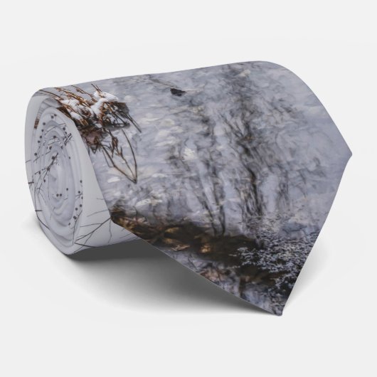 Winter op Finley Dam Stropdas (Opgerold)