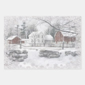Winter op het Boerderij Inpakpapier Vel (Voorkant 3)