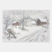Winter op het Boerderij Inpakpapier Vel (Voorkant 2)