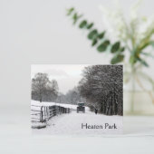 Winter op het Briefkaart van het Heaton Park (Staand voorkant)