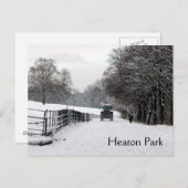 Winter op het Briefkaart van het Heaton Park (Voorkant / Achterkant)