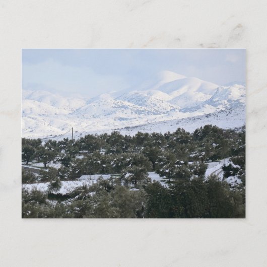 Winter op het Briefkaart van Kreta (Voorkant)