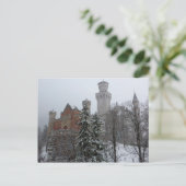 Winter op het Castle van Neuschwanstein Briefkaart (Staand voorkant)