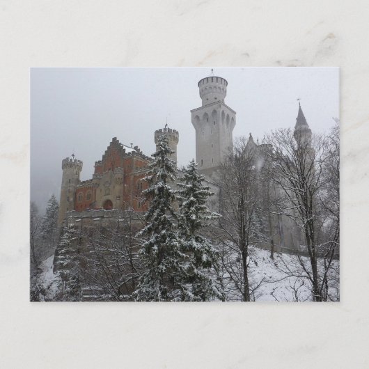 Winter op het Castle van Neuschwanstein Briefkaart (Voorkant)