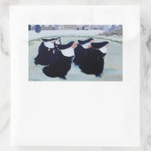 Winter op het Convent Rechthoekige Sticker (Tas)