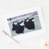 Winter op het Convent Rechthoekige Sticker (Envelop)