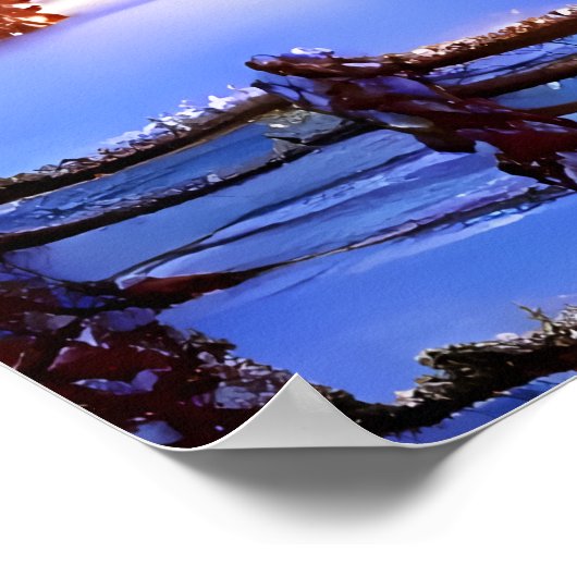 Winter op het dorp Gingerbrood | AI Art Poster (Hoek)