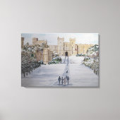 Winter op het kasteel van Windsor Canvas Afdruk (Voorkant)