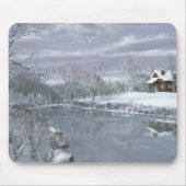 Winter op het meer van Mousepad Muismat (Voorkant)