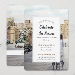 Winter op het Windsor Castle Festive Season Invita Kaart
