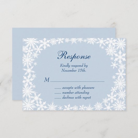 Winter op Icy Blue RSVP (Voorkant / Achterkant)