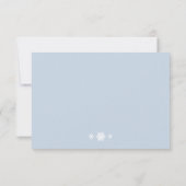 Winter op Icy Blue RSVP Kaartje (Achterkant)
