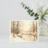 Winter op Spreewald Feestdagenkaart (Staand voorkant)