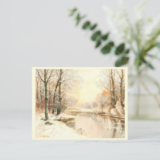 Winter op Spreewald Feestdagenkaart (Staand voorkant)