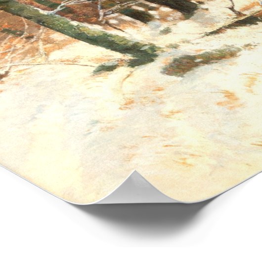 Winter op Spreewald Poster (Hoek)