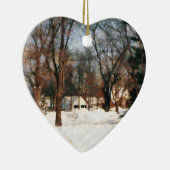 Winter op straat keramisch ornament (Rechts)