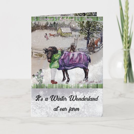 Winter op Thistlebrook boerderijen Kaart (Voorkant)