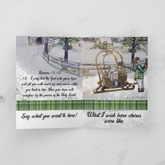 Winter op Thistlebrook boerderijen Kaart (Binnen)