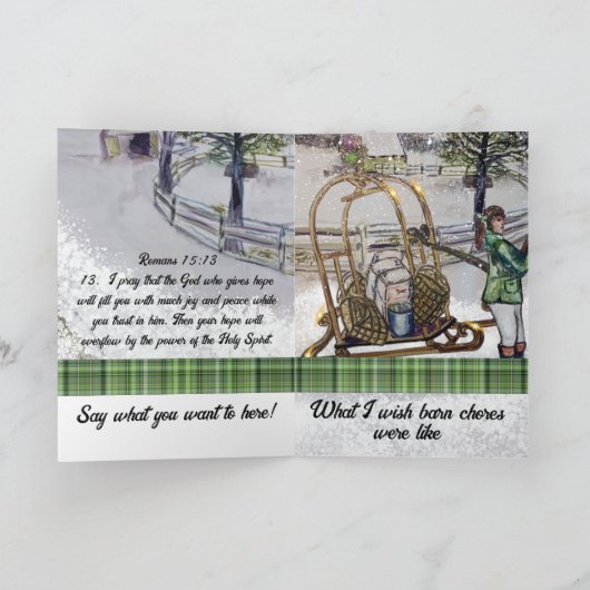 Winter op Thistlebrook boerderijen Kaart (Binnen)