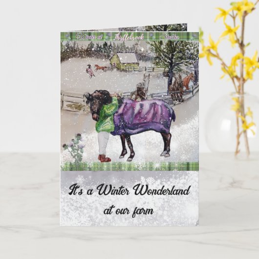 Winter op Thistlebrook boerderijen Kaart (Gele Bloem)