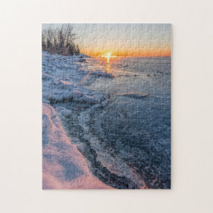Winter op Two Harbors Minnesota Legpuzzel