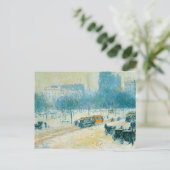 Winter op Unieplein door Frederick Childe Hassam Briefkaart (Staand voorkant)
