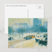 Winter op Unieplein door Frederick Childe Hassam Briefkaart (Voorkant / Achterkant)