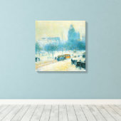 Winter op Unieplein door Frederick Childe Hassam Canvas Afdruk (Insitu (Houten vloer))