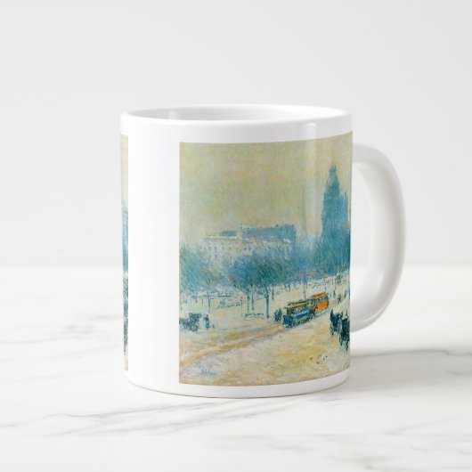 Winter op Unieplein door Frederick Childe Hassam Grote Koffiekop (Voorkant rechts)