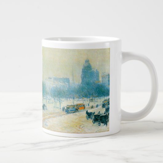 Winter op Unieplein door Frederick Childe Hassam Grote Koffiekop (Rechts)