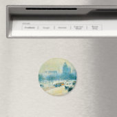 Winter op Unieplein door Frederick Childe Hassam Magneet (Insitu (Vaatwasser))