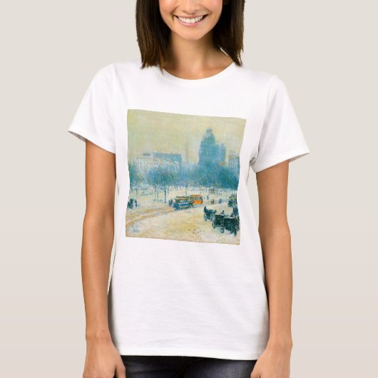 Winter op Unieplein door Frederick Childe Hassam T-shirt (Voorkant)