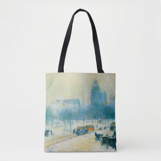 Winter op Unieplein door Frederick Childe Hassam Tote Bag (Voorkant)