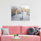 Winter op Windsor Castle Canvas Afdruk (Insitu (Woonkamer))