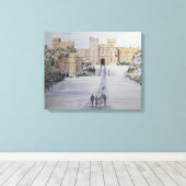 Winter op Windsor Castle Canvas Afdruk (Insitu (Houten vloer))