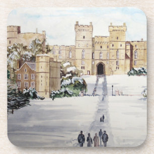 Winter op Windsor Castle door Farida Greenfield Bier Onderzetter
